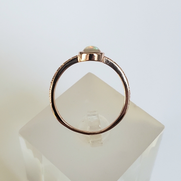 18k Over Sterling Opal Ring - Picture 4 of 8